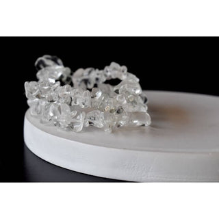 Mystical Clear Quartz Gemstone Crystal Chip Bracelet 💫
