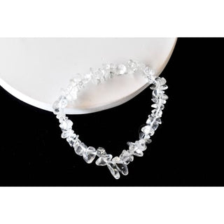 Mystical Clear Quartz Gemstone Crystal Chip Bracelet 💫
