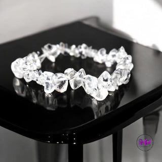 Mystical Clear Quartz Gemstone Crystal Chip Bracelet 💫