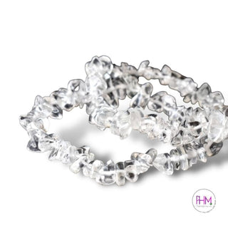 Mystical Clear Quartz Gemstone Crystal Chip Bracelet 💫