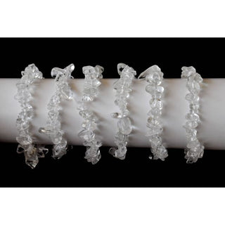 Mystical Clear Quartz Gemstone Crystal Chip Bracelet 💫