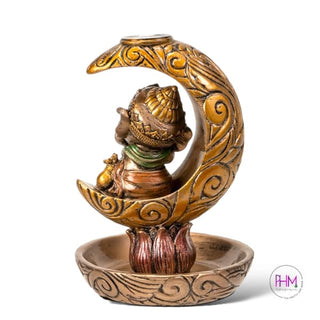 Mystical Golden Ganesha Backflow Incense Burner ✨ - burner