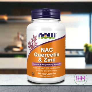 NAC Quercetin & Zinc Veg Capsules | Now Foods