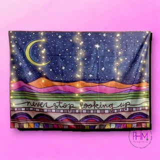 Never Stop Looking Up Light Tapestry