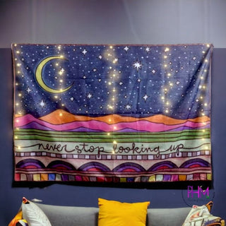 Never Stop Looking Up Light Tapestry
