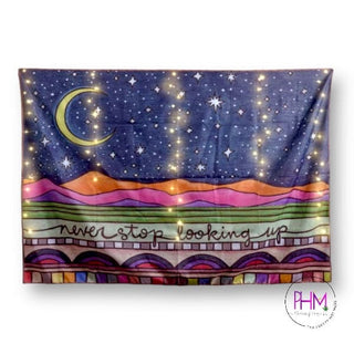 Never Stop Looking Up Light Tapestry