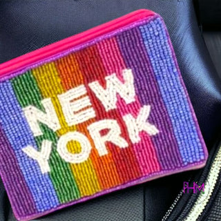 New York Nights Beaded Coin Purse