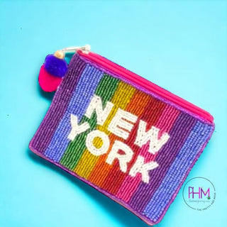 New York Nights Beaded Coin Purse