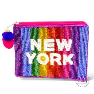 New York Nights Beaded Coin Purse