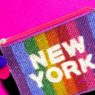 New York Nights Beaded Coin Purse