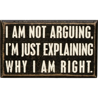 Not Arguing Box Sign 🤘🏼