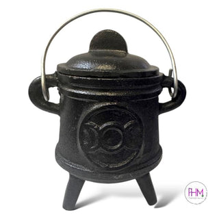 Old Days Vintage Cast Iron Cauldron with Lid ✨🔮 - Triple
