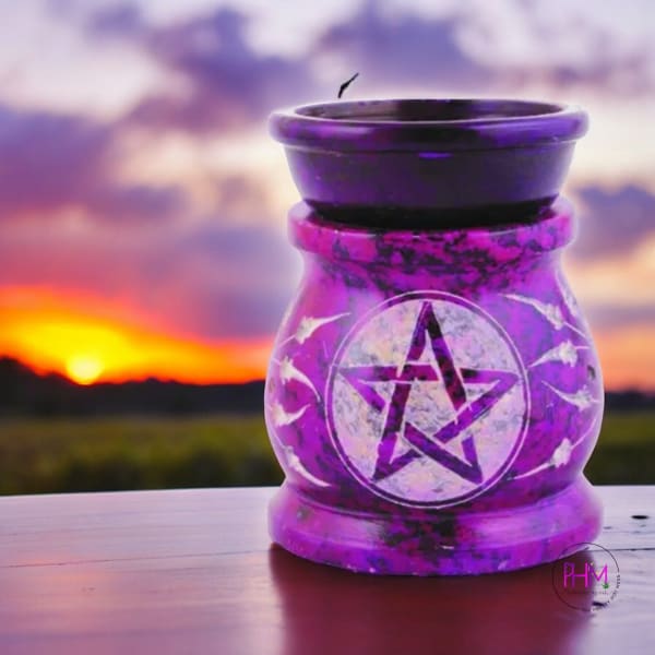 Old Wisdom Stone Aroma Oil Burner Collection 🌙 - Purple