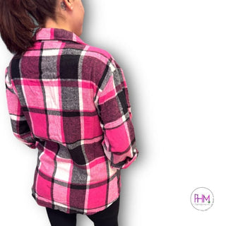 On Wednesdays We Wear Pink Flannel Shacket