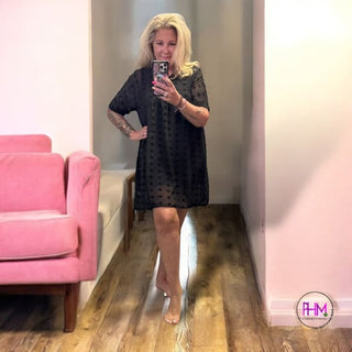 Out on the Town Babydoll V Neck Dress 🖤