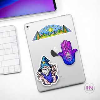 Peace & F Yourself Wizard Sticker