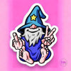 Peace &amp; F Yourself Wizard Sticker
