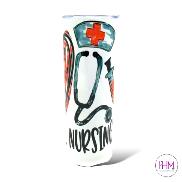 Peace Love Nursing Skinny Tumbler - Drink Ware
