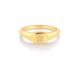 Pentacle Mini Signet Ring by Blessed Be Magick
