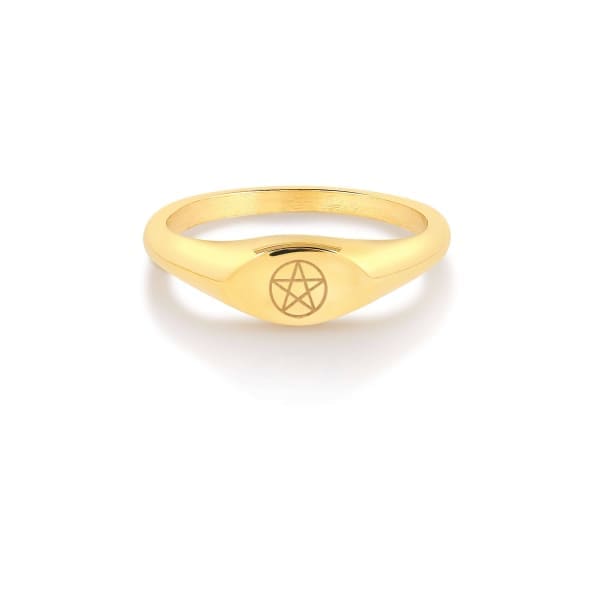 Pentacle Mini Signet Ring by Blessed Be Magick