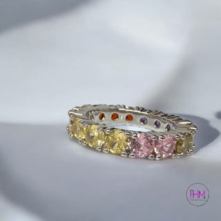 Power of Three Rainbow Eternity Ring✨🌈