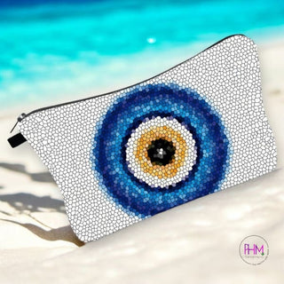 Protection from As!holes Evil Eye 🧿 Zipper Pouch - White