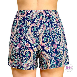 Purple Rein Smocked High Waisted Boho Shorts 💜