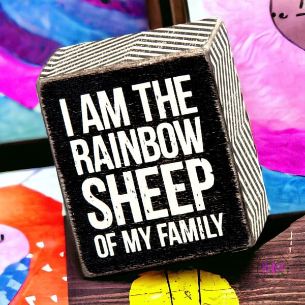 Rainbow Sheep Box Sign 🐑