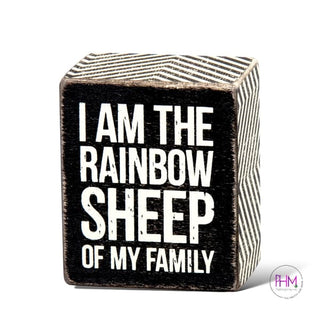 Rainbow Sheep Box Sign 🐑