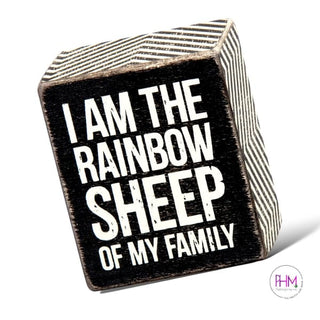 Rainbow Sheep Box Sign 🐑