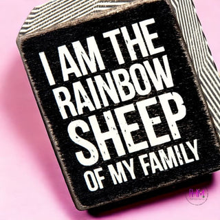 Rainbow Sheep Box Sign 🐑