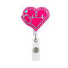Retractable Badge Holder Clip - Heartbeat