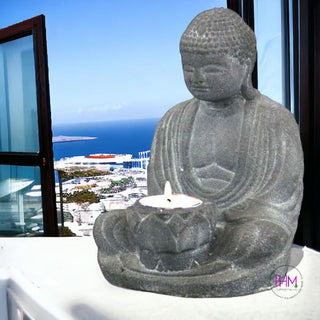 Sacred Buddha Volcanic Stone Statue 🪬