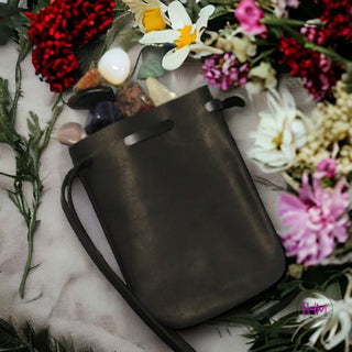 Shaman Black Leather Medicine Bag 🌙