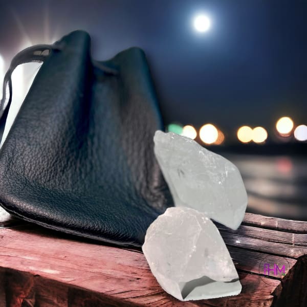 Shaman Black Leather Medicine Bag 🌙