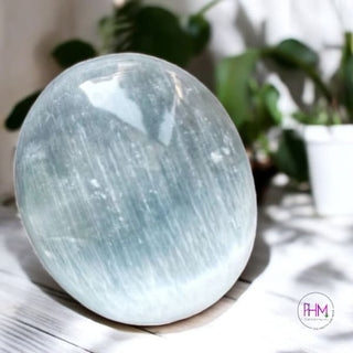 Soothing Selenite Palm Stone 🤍 - Small - Crystals