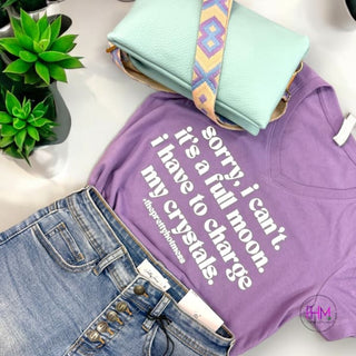 Sorry I Can’t Busy Charging My Crystals T Shirt 🌙🔮