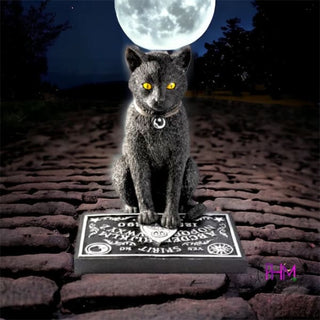 Spirit Board Black Cat Statue