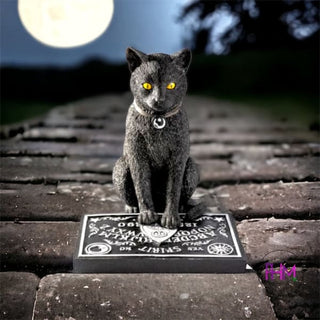 Spirit Board Black Cat Statue