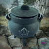 Stay Away Evil Hamsa Cast Iron Cauldron with Lid 🪬 - Cauldon