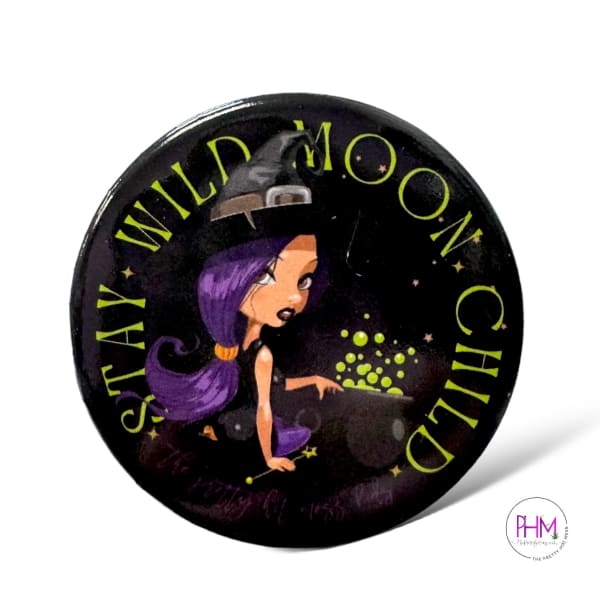 Stay Wild Moon Child Button 🌙
