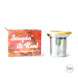 Steel & Bamboo Single Cup Steeper 🍵 - tea steeper