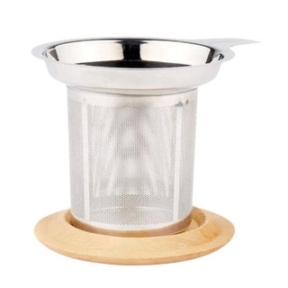 Steel & Bamboo Single Cup Steeper 🍵 - tea steeper