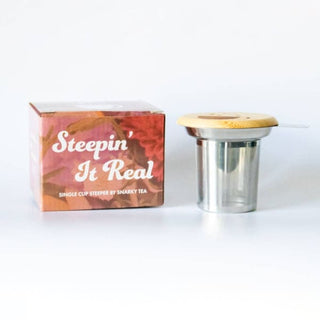 Steel & Bamboo Single Cup Steeper 🍵 - tea steeper