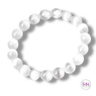 Strength and Clarity Selenite Healing Bracelet ✨ - 6mm