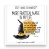 Stuff I Want To Manifest Spell Card and Charm - Practical