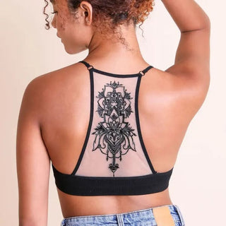 Tattoo Bralette 💫 - Black / XS/S