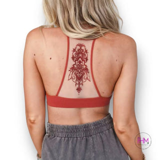 Tattoo Bralette 💫 - Rust / XS/S
