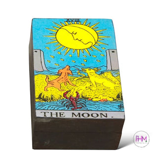 The Moon 🌙 Handcrafted Wooden Tarot Box