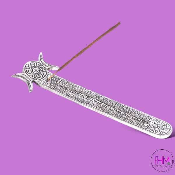 Triple Moon Silver Incense Holder - incense holder